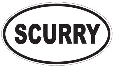 SCURRY - Oval Sticker