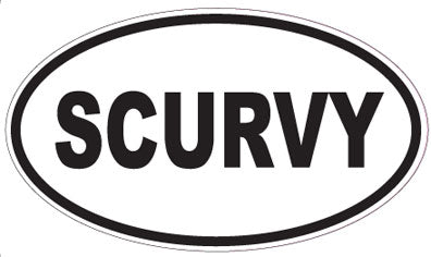 SCURVY - Oval Sticker