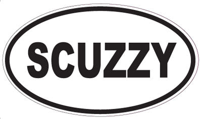 SCUZZY - Oval Sticker