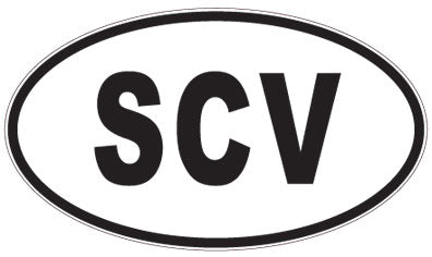 SCV - 3 Letter Initials Oval Sticker