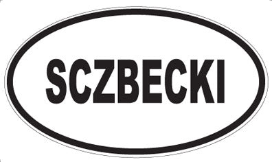 SCZBECKI - Oval Sticker