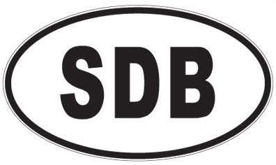 SDB - 3 Letter Initials Oval Sticker