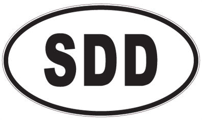 SDD - 3 Letter Initials Oval Sticker
