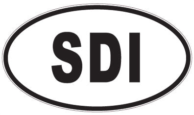 SDI - 3 Letter Initials Oval Sticker