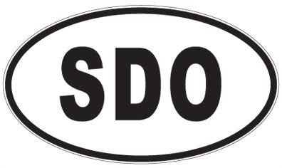 SDO - 3 Letter Initials Oval Sticker