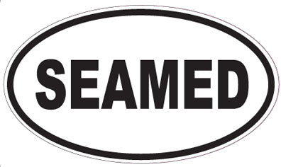SEAMED - Oval Sticker