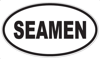 SEAMEN - Oval Magnet
