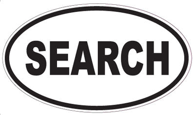 SEARCH - Oval Sticker