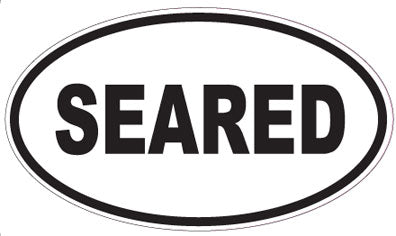 SEARED - Oval Sticker