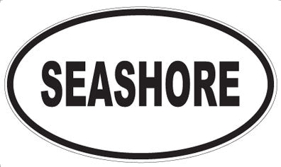 SEASHORE - Oval Sticker