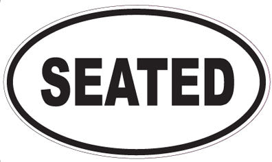 SEATED - Oval Sticker
