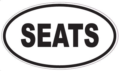 SEATS - Oval Sticker