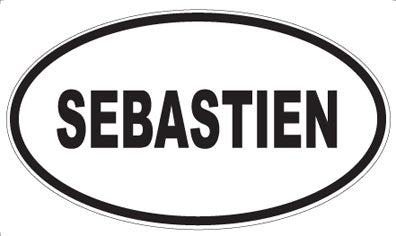 SEBASTIEN - Oval Sticker