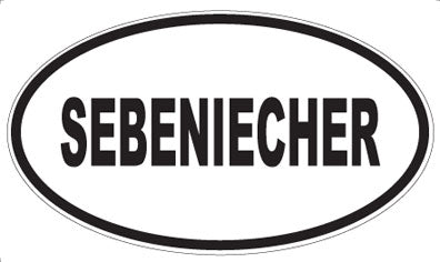 SEBENIECHER - Oval Sticker