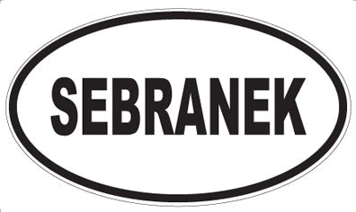 SEBRANEK - Oval Magnet