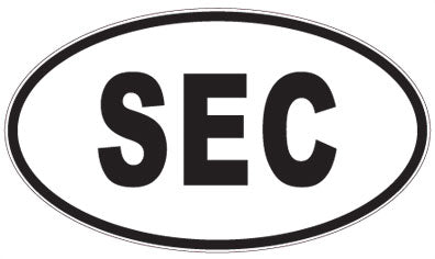 SEC - 3 Letter Initials Oval Sticker