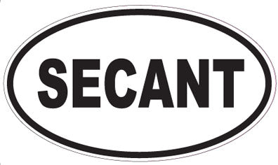 SECANT - Oval Sticker
