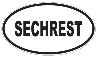SECHREST - Oval Magnet