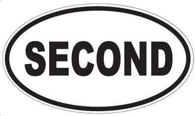 SECOND - Oval Sticker