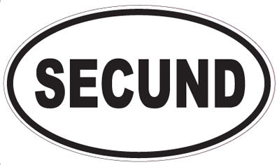 SECUND - Oval Sticker