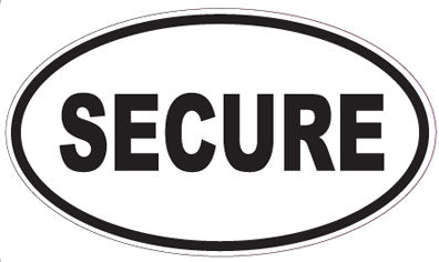 SECURE - Oval Sticker