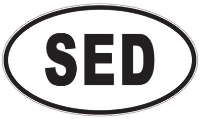 SED - 3 Letter Initials Oval Sticker