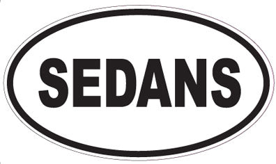 SEDANS - Oval Sticker