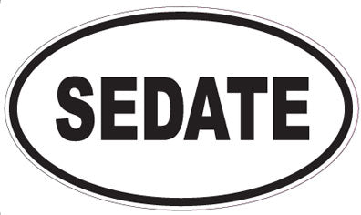 SEDATE - Oval Sticker