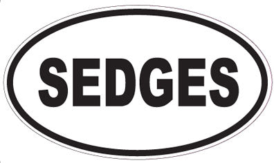 SEDGES - Oval Sticker