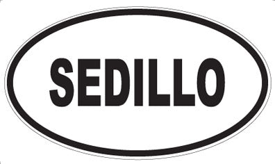 SEDILLO - Oval Sticker