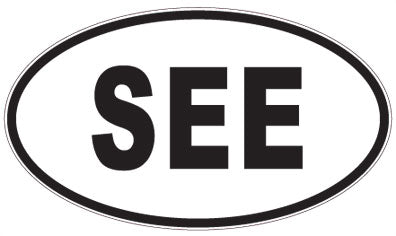 SEE - 3 Letter Initials Oval Sticker