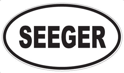 SEEGER - Oval Sticker