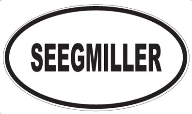 SEEGMILLER - Oval Magnet