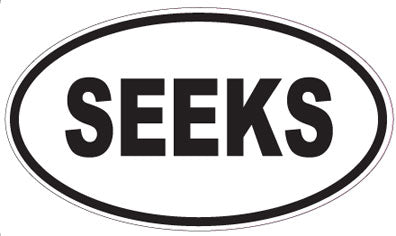 SEEKS - Oval Magnet