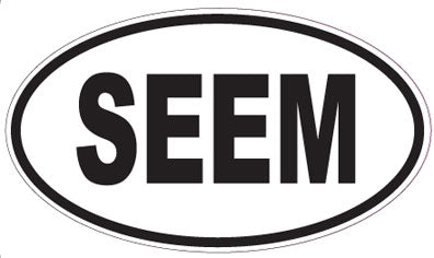 SEEM - Oval Sticker