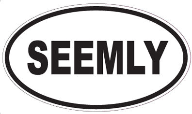 SEEMLY - Oval Sticker