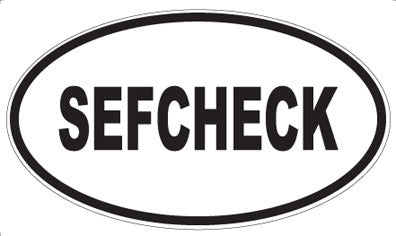 SEFCHECK - Oval Sticker