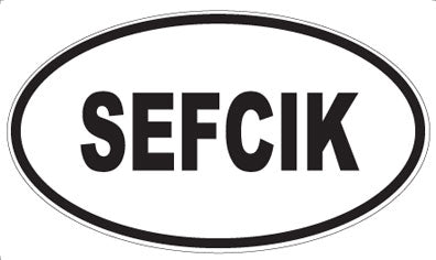 SEFCIK - Oval Sticker