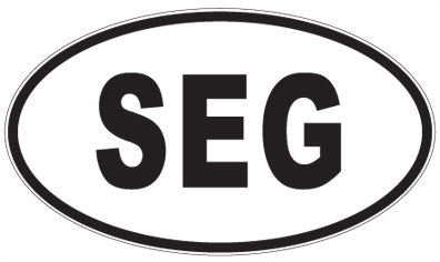 SEG - 3 Letter Initials Oval Sticker