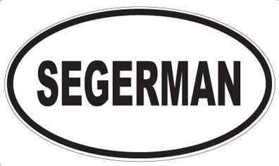 SEGERMAN - Oval Sticker