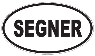 SEGNER - Oval Sticker