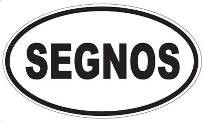 SEGNOS - Oval Sticker