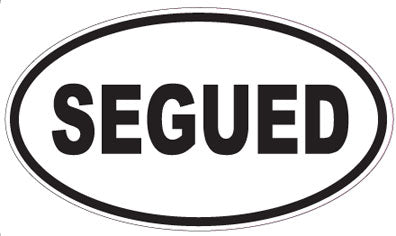 SEGUED - Oval Sticker