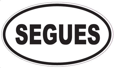 SEGUES - Oval Sticker