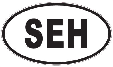 SEH - 3 Letter Initials Oval Sticker