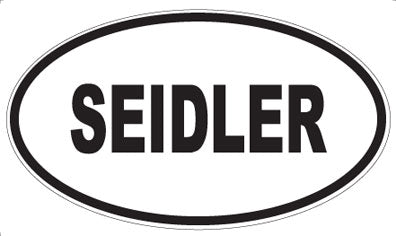 SEIDLER - Oval Sticker