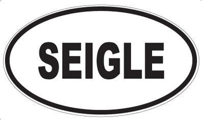 SEIGLE - Oval Sticker