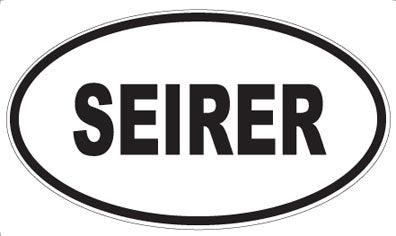SEIRER - Oval Sticker