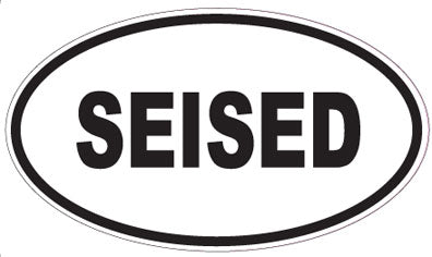 SEISED - Oval Sticker