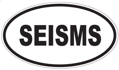 SEISMS - Oval Sticker